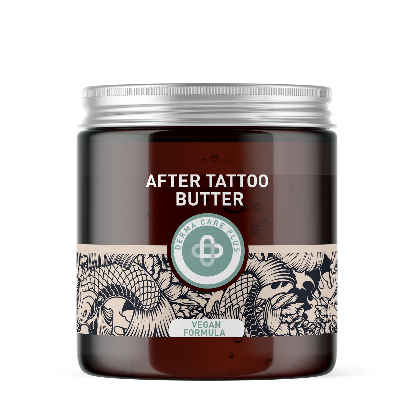 Derma Care Plus® After Tattoo Butter – Vegane Tattoo-Pflege mit Panthenol & Vitaminen A, C, E – Regenerierend & Feuchtigkeitsspendend – Zieht schnell ein, ohne Fettfilm – Nachhaltig im Braunglas
