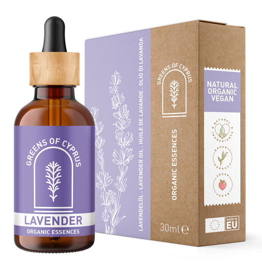 BIO Lavendelöl 30ml – 100% Naturrein & Hochkonzentriert | Premium Ätherisches Öl für Haut, Haare, Massage, Aromatherapie & Entspannung | Lavendel Öl GREENS OF CYPRUS